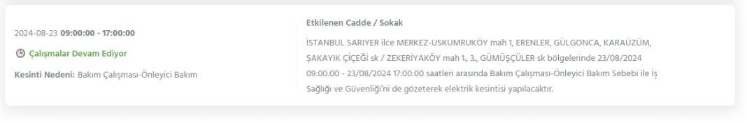 İstanbullular dikkat! Bugün bu ilçelerde 8 saati bulacak elektrik kesintileri yaşanacak 9